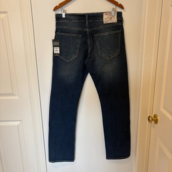 NWT True Religion Ricky Relaxed Straight Men’s Jeans Size 32 Denim Western - Picture 7 of 14